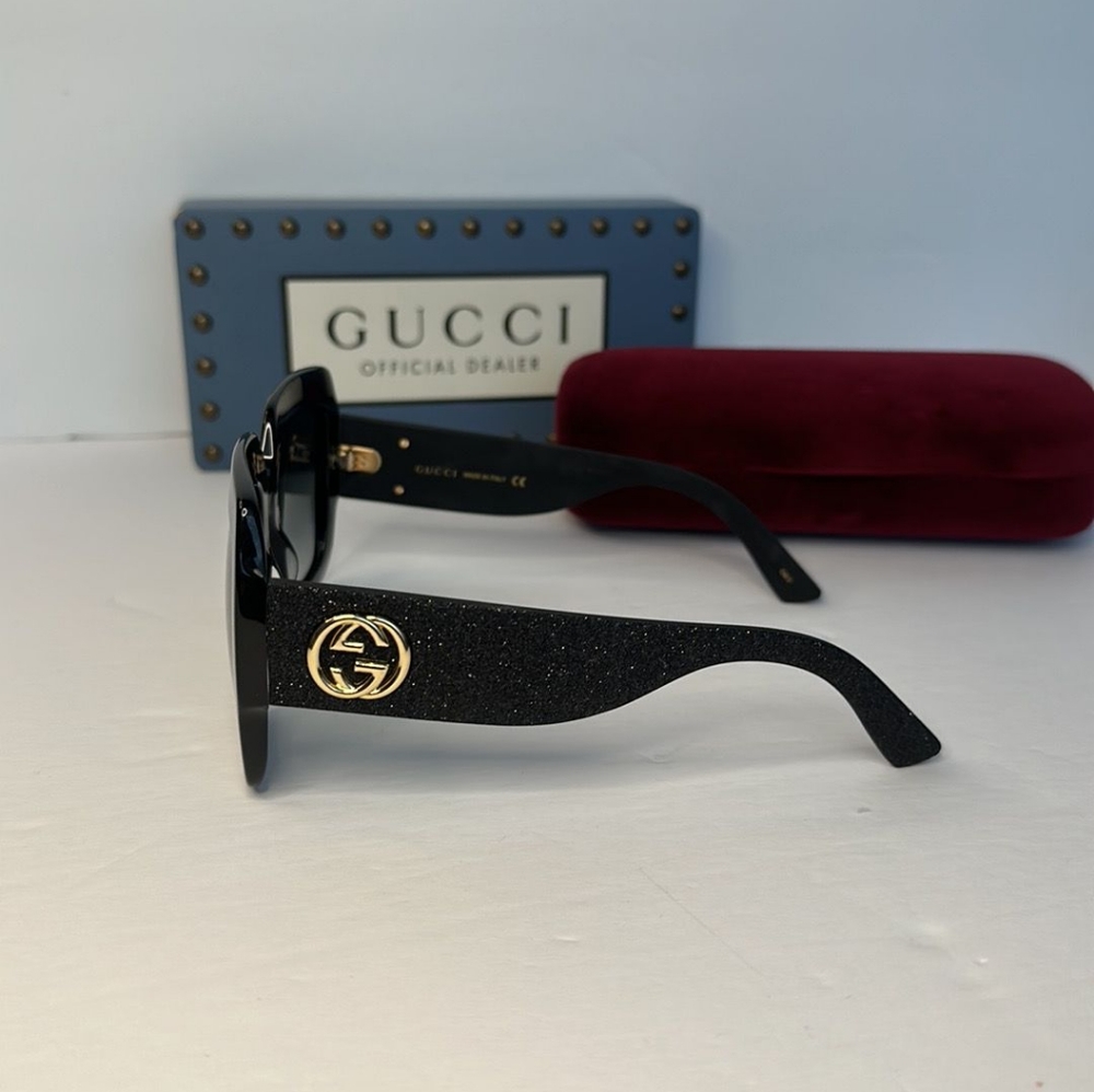 💯 - Authentic New Gucci sunglasses Urban GG0102S 001 - Picture 9 of 13